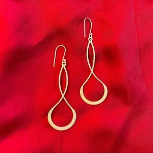 Matte silver earrings